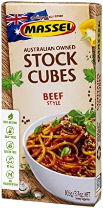 Massel Ultracube Stock Cubes Beef Style Broth -No MSG, Gluten-Free Bouillon - Bulk Pack (6 x 105g)