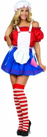 RG Costumes Women's Sexy Rag Doll, Red, White/Blue, Medium/6-8