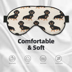 Dachshund Dog print Unisex Sleeping Eye Mask,Soft Blocking Eye Mask Adjustable Strap Sleeping Face mask