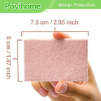 Povihome Moleskin Blister Pads, Heel Cushion, Heel Blister Prevention to Protect Skin from Rubbing Shoes