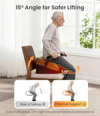 VOCIC Electric Seat Lift Assist, 400LB Capacity Power Stand Assist with Wired Remote, Sit Comfortably for Hours, Portable Lifting Seat Riser for Seniors & Elderly (AX16)