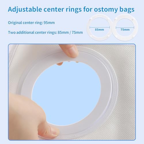 Adjustable Ostomy Support Belt for Men & Women, Breathable Abdominal Binder with Multiple Hole Sizes, Elastic Ostomy Bag Stabilizer, Post-Surgery Comfort Girdle, All-Season Fit (Large)