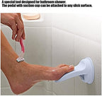 Professional Shower Foot Rest, No Drilling is Needed Non-Slip Bathroom Pedal with Powerful Suction Cup Shower Shaving Leg Aid, Elderly Bathroom Foot Pedal Step for Bathroom, Toilet, Etc