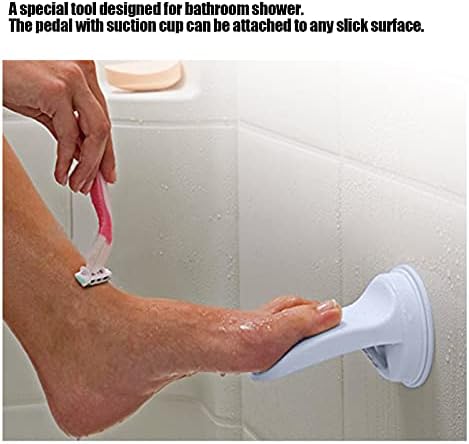 Professional Shower Foot Rest, No Drilling is Needed Non-Slip Bathroom Pedal with Powerful Suction Cup Shower Shaving Leg Aid, Elderly Bathroom Foot Pedal Step for Bathroom, Toilet, Etc