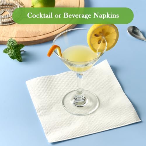 ECOLipak Lunch Napkins Bulk, 1000 Count Everyday Paper Napkins, 6.5×6.5 Inch Folded, 2-Ply Soft And Absorbent for Dinner, Gathering, Bar, Restaurants(13×13 Inch Unfolded)