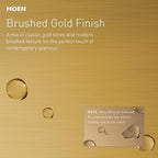 Moen YG5124BG Bathroom Safety 24-Inch Stainless Steel Transitional Bathroom Grab Bar, Brushed Gold