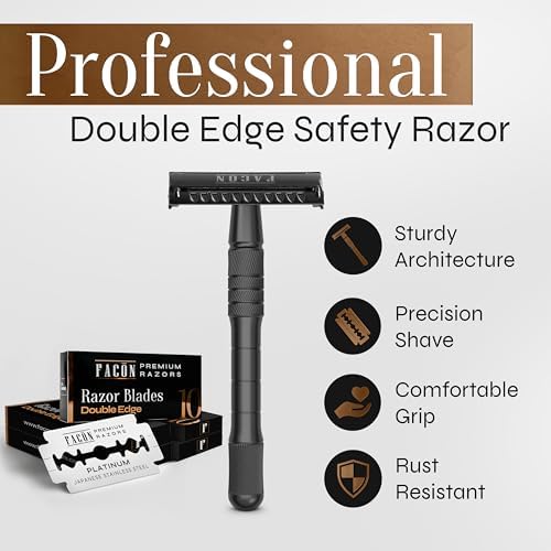 Facón Double Edge Safety Razor + 100 Double Edge Razor Blades