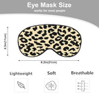 Leopard Eye Mask Sleeping Mask Animal Fur Patches Speckled Plaque Sleep Masks Silky Soft Eye Cover for Women Men Shading Blindfold for Air Travel Sleeping