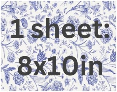 Blue Floral Toile Pattern Cake topper Wrap Icing Sheet, 8x10 inches, Baby Shower Cake Decorating, Blue toile de jouy baby shower cake topper wrap icing sheet, baby blue floral pattern cake wrap