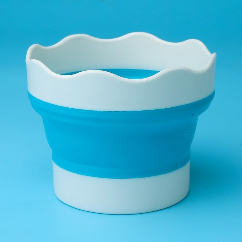 1PC Multi-Collapsible Paint Brush Washer Multifunctional Collapsible Bucket Foldable Water Cup Portable Silicone Washing Bucket Brush Holder Mini Foldable Washing Buckets for Watercolor Oil Painting