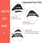 4 Pairs Adjustable Shoe Filler and 4 Pairs Heel Grip Liner Insert, Reusable Toe Plug Foot Brace Pads for Men and Women Pumps Flats Sneakers