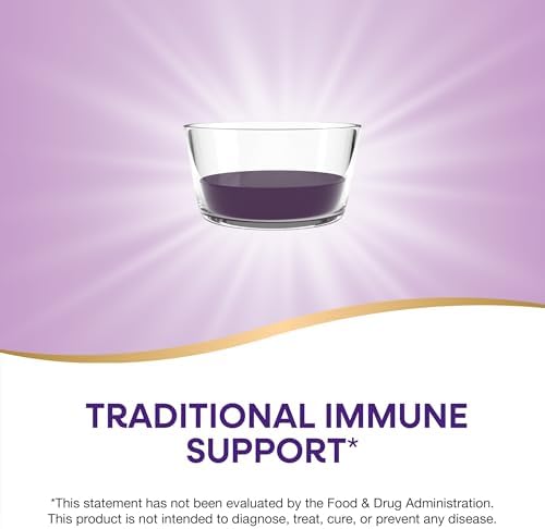 Nature's Way Sambucus Traditional Immune Elderberry Syrup for Ages 7+, Traditional Immune & Antioxidant Support*, Organic Black Elderberry Extract, USDA Certified Organic, 4 Fl Oz (Packaging May Vary)