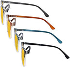 Eyekepper 4 Pack Blue Light Blocking Glasses for Women Blue Light Filter Eyeglasses Amber Tinted