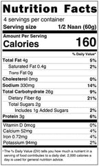 BFree Stone Baked Original Naan Breads, 8.46 OZ - 2 Naans (Pack of 3)