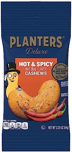 PLANTERS Spicy Cajun Cashews, 2.25 oz bags (Pack of 10)