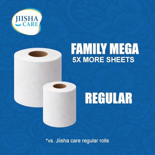Ultra Soft 2-Ply Toilet Paper, Cushiony Touch with Smooth Tear, 18 Family Mega Rolls = 108 Regular Rolls (18 Rolls (300 Sheets), Family Mega)