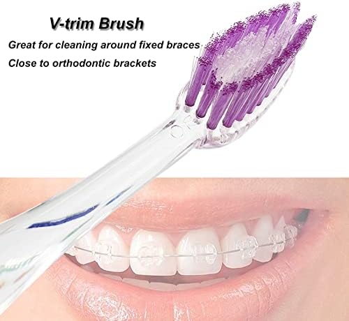 5 Pcs Orthodontic Toothbrush Double-Ended Brush for Brace and Teeth Detail Cleaning, 5 Colors