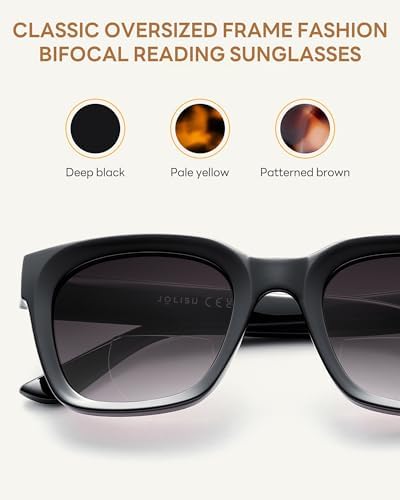 Bifocal Sunglasses Reader - 3 Pack Lightweight Oversized Classic Style for Women Reading W/UV 400 Protection