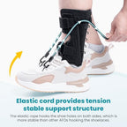 AFO Foot Drop Brace Splint, Adjustable Drop Foot Up Ankle Support for Walking with Shoes, Improve Walking Gait, Fits Right & Left, Women and Men - Black