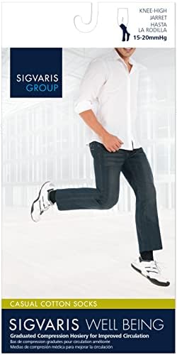 Sigvaris Men's Casual Cotton 186 Calf High Compression Socks 15-20mmHg
