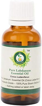 Labdanum Essential Oil | Cistus Ladaniferus | Labdanum Oil | for Aromatherapy | Undiluted | 100% Pure Natural | Steam Distilled | Therapeutic Grade | 50ml | 1.69oz by R V Essential