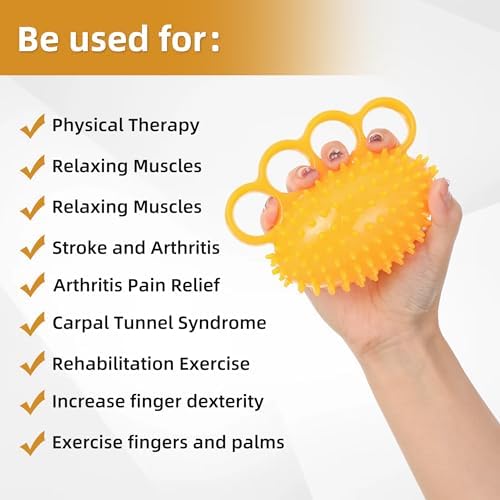 Fanwer Hand Exercise Stress Ball - Grip Strength Trainer, Hand Strengthener for Physical Therapy, Finger Strengthener, Squeeze Ball for Rehabilitation & Hand Massage, for Adults, Seniors & Disabled