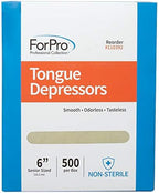 ForPro Professional Collection Senior Tongue Depressors, Large Wax Applicators, Wood Craft Sticks, 6" Senior Sized, Non-Sterile, 500-Count