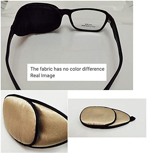 Adult Silk Glasses Eye Mask Amblyopia Strabismus Lazy Eye Patches (champagne)