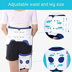 Hip Stabiliser Support Brace, Support Wrap for Hip Muscles Pain Relief Orthosis Compression Brace, Hip Sprain Protection Orthosis Fixation Bracket, Universal Size 502,White-Left