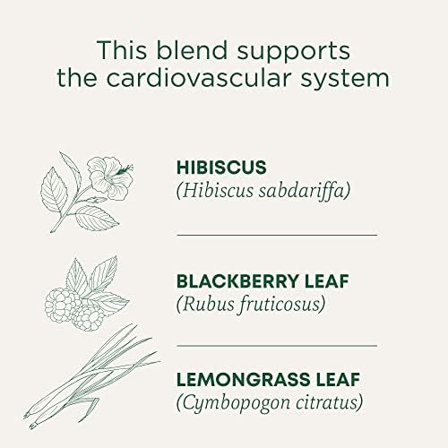 Traditional Medicinals Organic, Hibiscus Tea - Supports Normal Heart Health & Cardiovascular Wellness - Kosher, Non-GMO, Caffeine-Free, Compostable - 16 Tea Bags