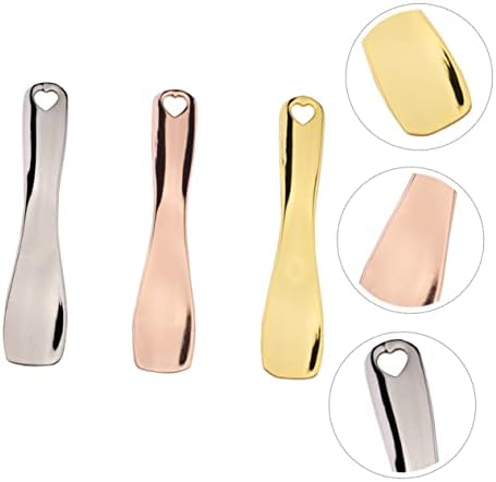 Didiseaon 3pcs Multi-function Facial Mask Spoon Metal Cream Spatula Beauty Scoop for Face Mask Skin Caring Tool