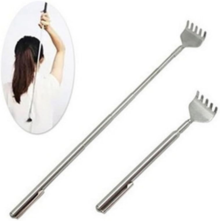 FOMIYES 2pcs Telescopic Stainless Scratcher Extendable and Portable for Relief for Use