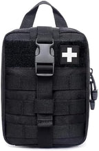 Molle medical pouch ifak bag first aid kit tactical pouch empty emt med belt pouch rip away small rescue trauma pouches (Black)