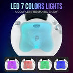 Acrylic Pedicure Footbath, 23L Colorful Lamp Massage Spa with PU Foot Pad, Hot&Cold Adjustment Bathtub, Foot Surfing Massage Basin for Spa, Home