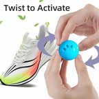 Shoe Deodorizer Balls for Sneaker, Fresh Linen Scent, Essential Oil Sneaker Deodorizer Ball, Small Spaces Odor Eliminator Air Freshener for Shoes, Gym Bags, Drawers and Locker (Fresh Line)