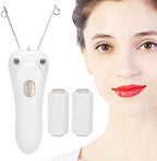 Ladies Hair Remover Electric Women's Beauty Epilator, Cordless Electric Threading Hair Removal for Women, Rechargeable Face Hair Remover Cotton Thread Epilator(Gold)
