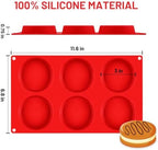 CAKETIME Muffin Top Pan, Silicone Egg Molds for Breakfast Sandwiches 3 Inch Round Silicone Baking Molds for Baking English Muffins, Whoopie Pies, Corn Bread, Egg Bites, Tarts 3 Pack