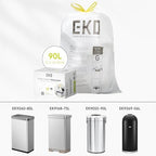 EKO Ultimate Trash Bag Starter Set – Includes 60 Count of 13 Gallon Easy-Dispense Drawstring Trash Bags plus 60 Count of 21 Gallon Easy-Dispense Drawstring Trash Bags