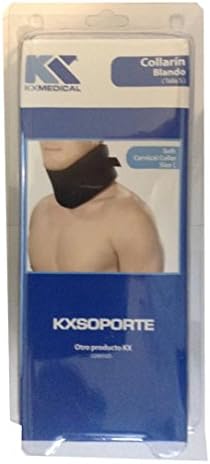 Adjustable Soft Cervical Collar (Neck Brace), Foam, BLACK NEW MODEL - Size L