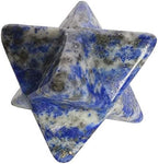 Natural Lapis Lazuli Merkaba Crystal Protection Sacred Meditation Energy Generator Healing Chakra Six-Pointed Star 1 Inch