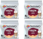 Tassimo Costa Latte 4 Pack, 32 T-Discs