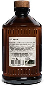 Bacanha Organic Brut Passion Fruit Syrup - Premium French Tropical Syrup - Tangy & Exotic Flavor for Cocktails & Lemonades - Gourmet and Organic - For Coffee, Mocktails - 400ml Glass Bottle