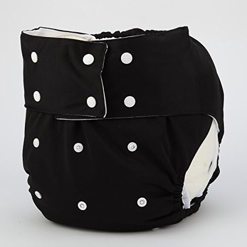 Teen Adult Cloth Diaper Nappy Reusable Washable for Disability Men (Black)