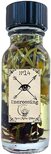 Uncrossing Oil by New Moon Vibes - Remove Hexes Evil Eye Curses Negative Bonds Energies Protection Break Hex Jinx Spells Conjure Rituals Handmade with Essential Oils Herbs - Wicca Pagan Hoodoo Magick