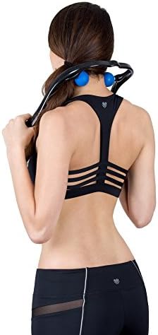 LuxFit Neck Massager, Neck and Shoulder Shiatsu Deep Tissue Trigger Point Manual Self Muscle Massage