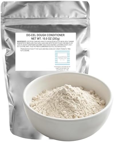 Do-Cel Dough Conditioner, 10 Ounce Bag, Bread Improver, Dough Enhancer For Bread Making, Hampton Distribution