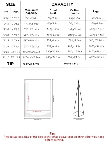 FireKylin 100 PCS Stand Up Pouches,6.3" x 9.4" Paper Bags With Window Clear Front Pouches Resealable Zipper Food Storage Brown