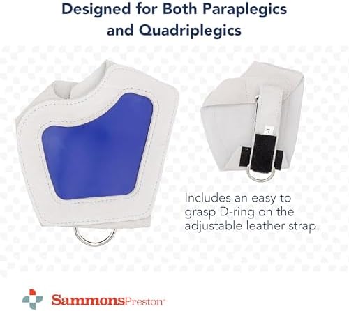 Sammons Preston Wheelchair Pushing Cuffs, with Non-Slip Material, Fingerless Suede Gloves, Adjustable Lightweight Push Gloves for Men & Women, Wheelchair Gloves, One Size, Pair