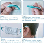 4Pair Mask Ear Protector Reusable Protector Hook Reduces Pain When Wearing Protectors Anti-Slip Earloop Relieve Discomfort Earmuffs Grip mask Lanyard Cap Soft Silicone Face Cover Hook for Kid Adults