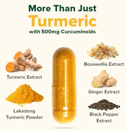 VAHDAM, Turmeric Curcumin Supplement 2000mg (500mg Curcuminoids) with Boswellia & Piperine for Fast Absorption | Supports Joint Health and Mobility | 90 Capsules